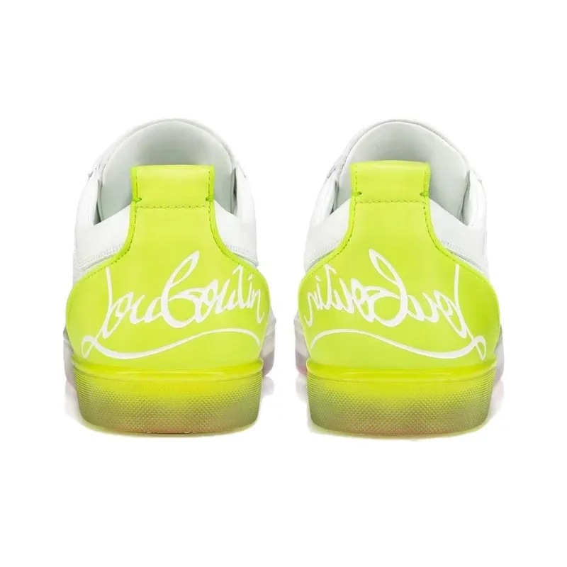 CL Fun Louis Junior Low Top Skateboard Shoes Men's White Green-2