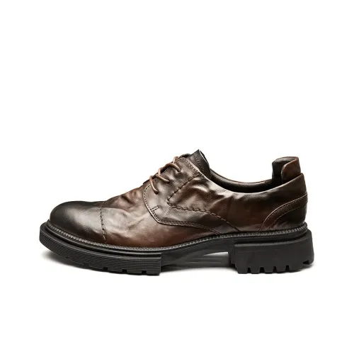 Brounvanm Men's Casual Shoes Men Low Top Black/Coffee