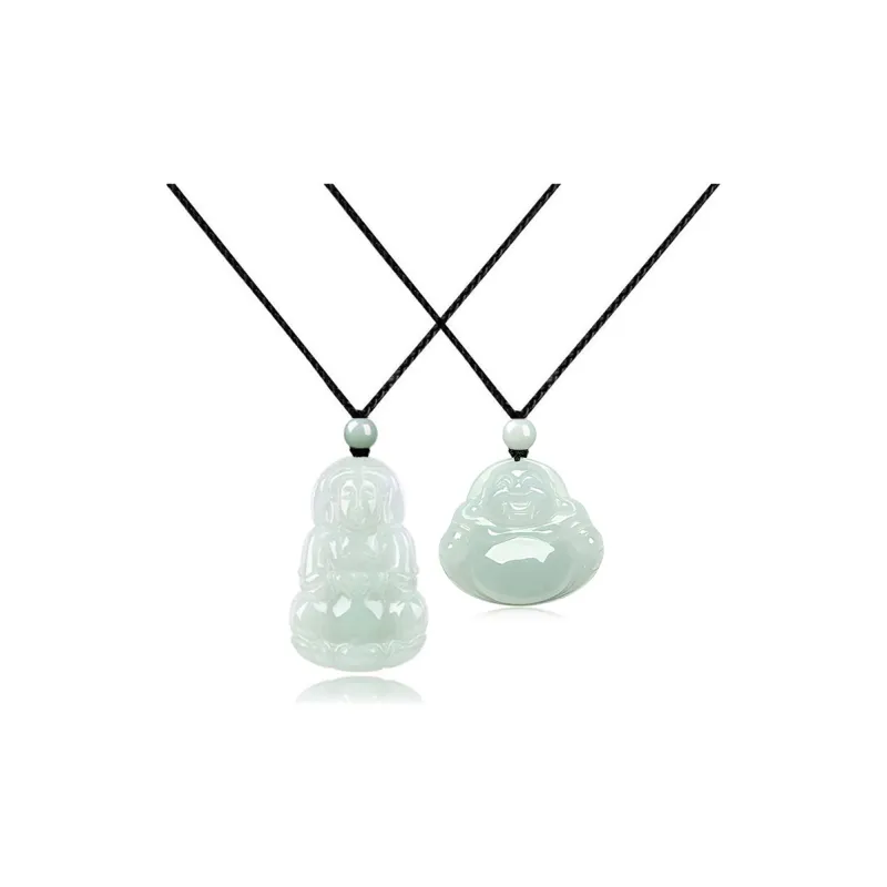 Emerald Dynasty Bean Type Jadeite Necklaces Unisex-2