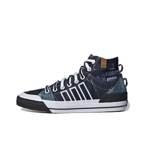 Adidas Originals NIZZA Series Skateboard Shoes Unisex Mid-Top Blue/White