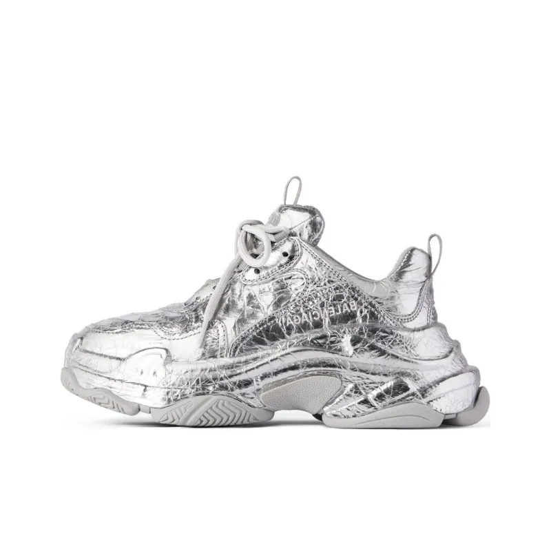 Balenciaga Triple S Silver Metallic-0