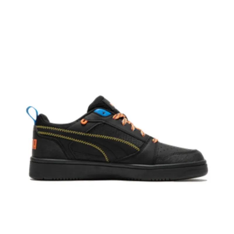 PUMA Rebound V6 Cushioning Wear Resistant Low Top Skateboard Shoes Unisex Black-1