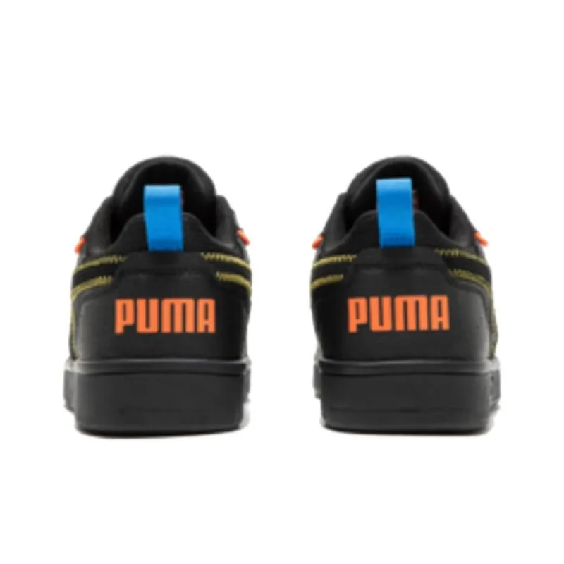 PUMA Rebound V6 Cushioning Wear Resistant Low Top Skateboard Shoes Unisex Black-3