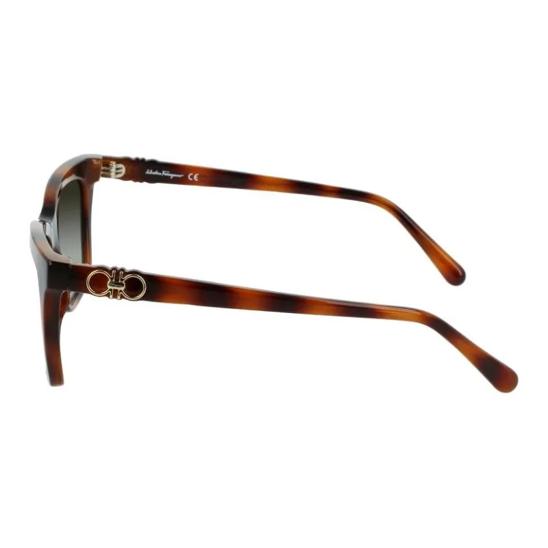 FERRAGAMO Plastic Square Sunglasses Women's Tortoiseshell-5