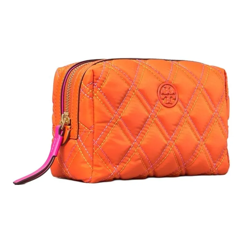 TORY BURCH Perry Nylon Makeup Bag Women's Orange-1