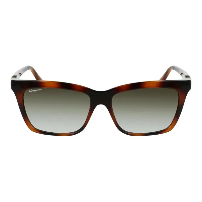 FERRAGAMO Plastic Square Sunglasses Women's Tortoiseshell-1