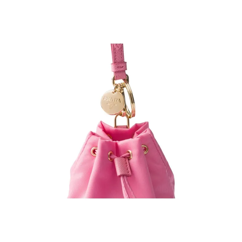 PRADA Re-Edition Fabric Clutch Mini Women's Pink-2