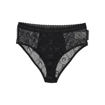 Marine Serre Moon Pattern Mesh Glitter Briefs