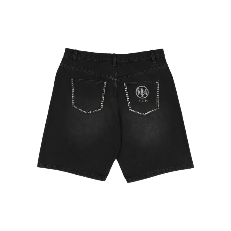 TCH Denim Shorts Unisex Denim Black-1