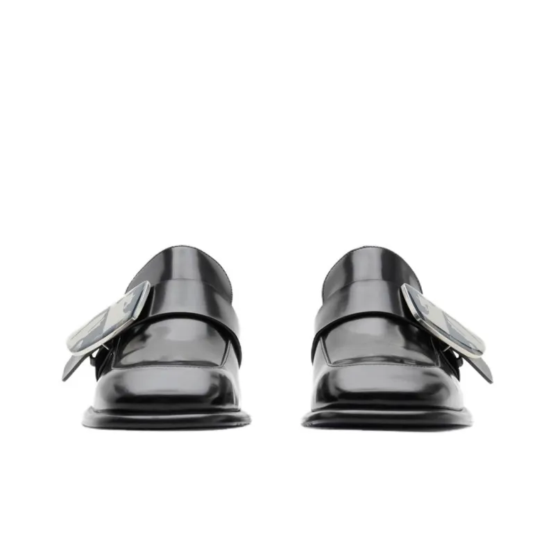 Burberry Shield Leather Loafers-1