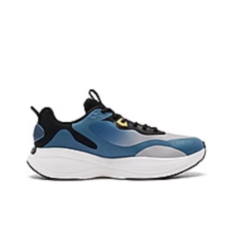 QIAODAN Cushioning Wear Resistant Low Top Running Shoes Men's Smolder Blue Black-1