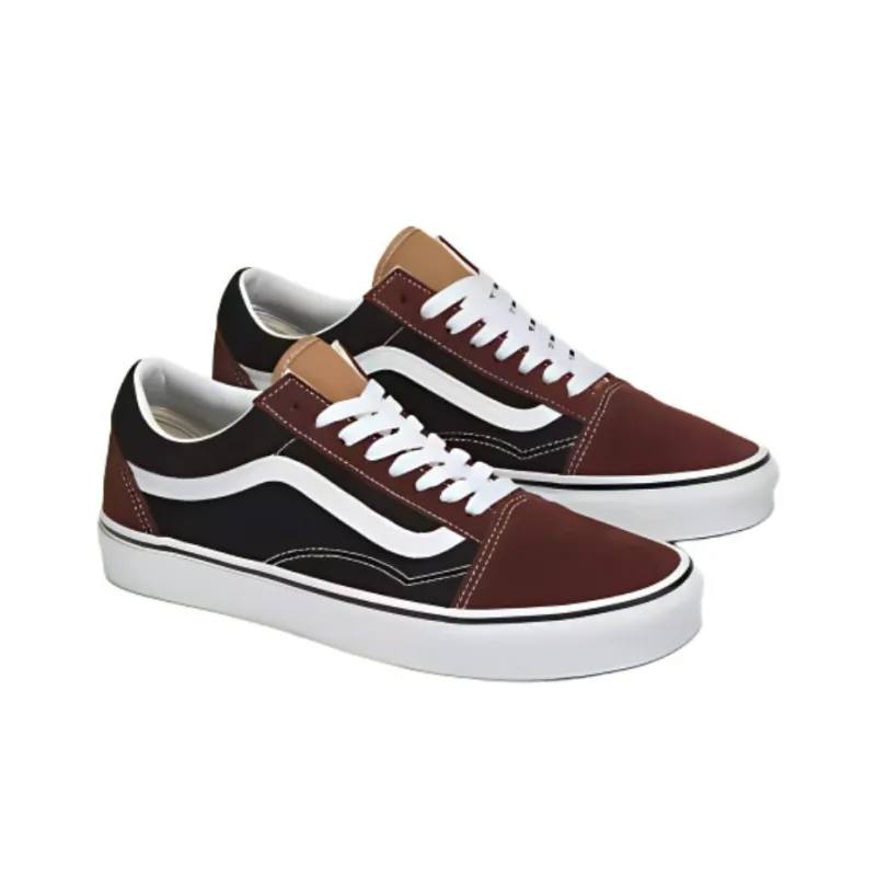 Old Skool Vans 'Color Block Black Brown'-1