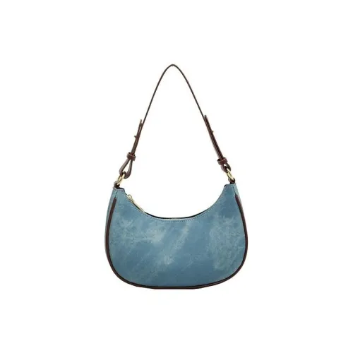 JANE KLAIN Synthetic Leather Dumpling Bag Shoulder Bag Portable Crossbody Bag Shoulder Bag Regular Women's Gray/Blue