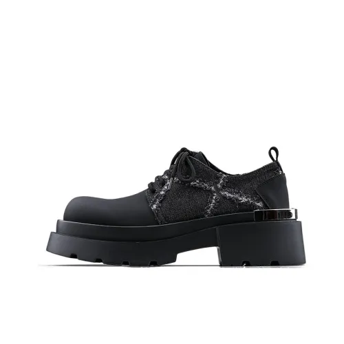 HANQIAORIJI Future Series Dress Shoes Men Low-Top Black/Gray