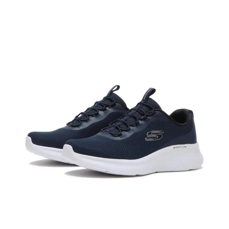 Skechers Shock Absorbers With Slip Resistant And Abrasion Resistant Properties Low Top Running Shoes Men's Blue-2