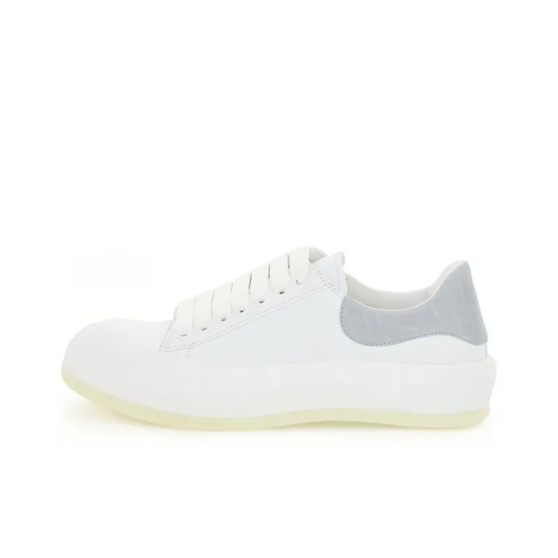 Alexander McQueen Deck Stylish Skateboarding Shoes Men's White-0