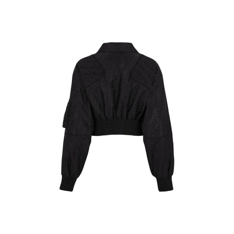 FENDI Ff Jacquard Zipped Bomber Jacket-1