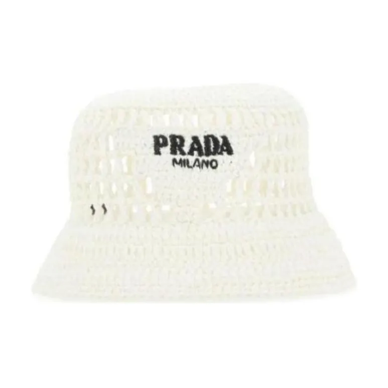 PRADA Raffia Bucket Hat-0