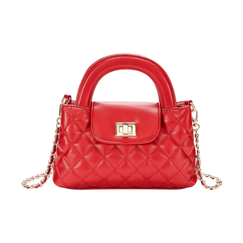 JANE KLAIN PU Small Square Bag Handbags Regular Women's Black/Red-0