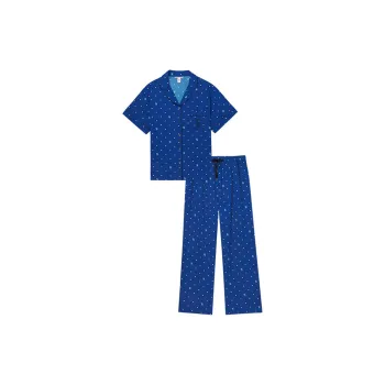 Victoria's Secret Pajama Set Women's Blue Polka Dot Print