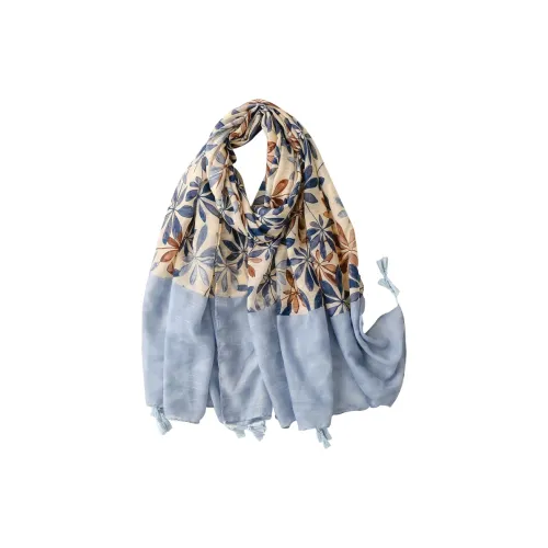 Eucalyptus ornamentation Silk Scarves Women's