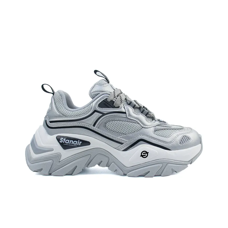 STANAIR Chunky Sneakers Women's Low Top Gray/White/Pink-1