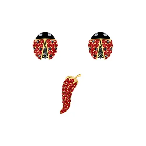 Swarovski Stud Earrings Women's Gold-Plated