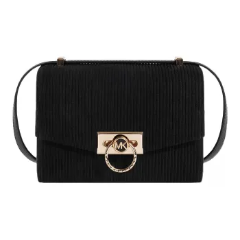 MICHAEL KORS Hendri Leather Shoulder Bag Women's Black
