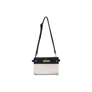 Mosiliri Canvas Shoulder Bag Women's Black Gold