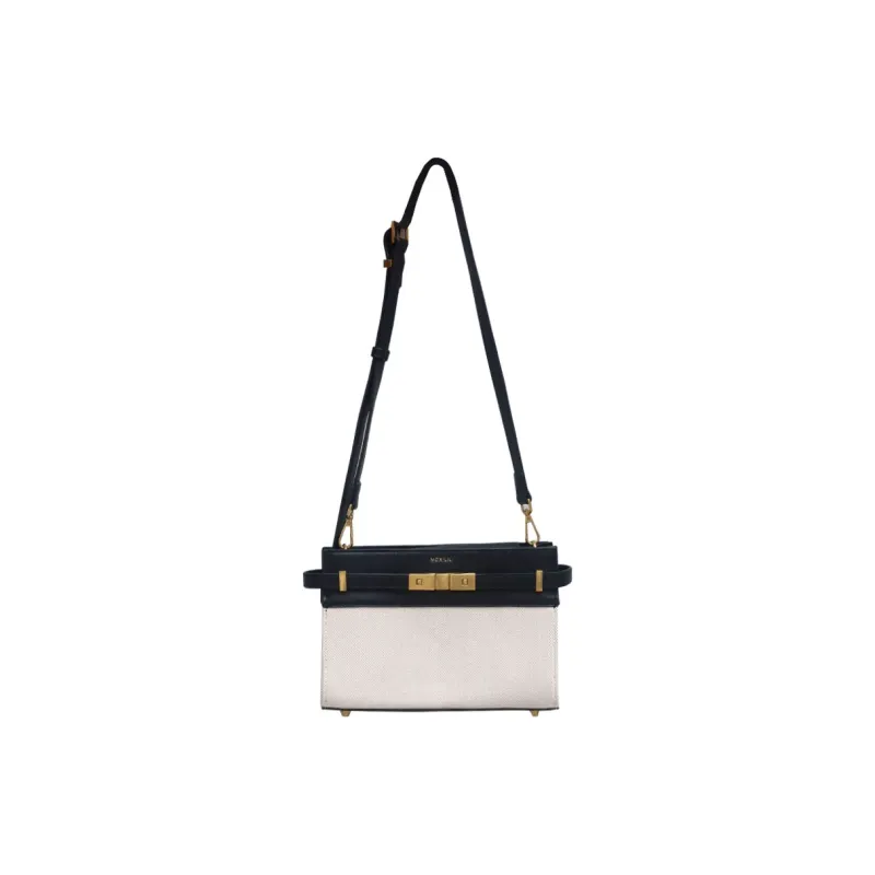 Mosiliri Canvas Shoulder Bag Women's Black Gold-0