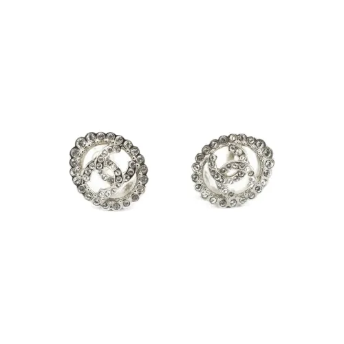 CHANEL Gold Ring CC Logo Earrings 