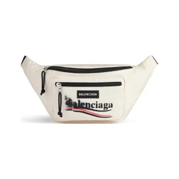Balenciaga Explorer Recycled Nylon Fanny Pack Men's Light Beige