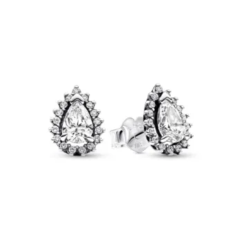 Pandora 925 Sterling Silver Synthetic Cubic Zirconia Earrings Women's Silver