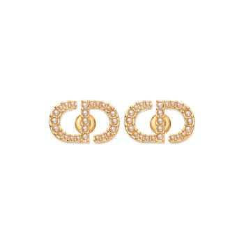 DIOR Stud Earrings Women's Gold