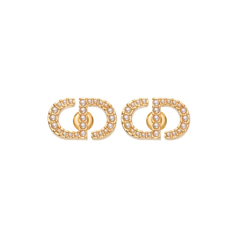 DIOR Stud Earrings Women's Gold-0
