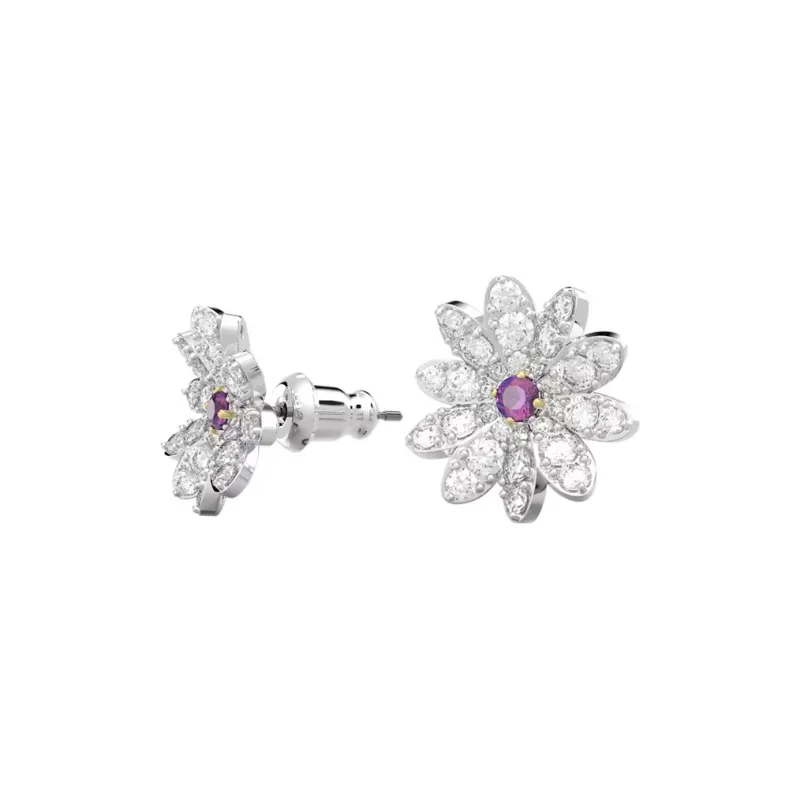 Swarovski Eternal Flower Metal Stud Earrings Women's-2