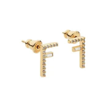 FENDI Stud Earrings Women's Gold