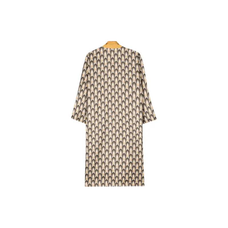 Lorena Antoniazzi Geometric pattern Midi Silk Kaftan-1