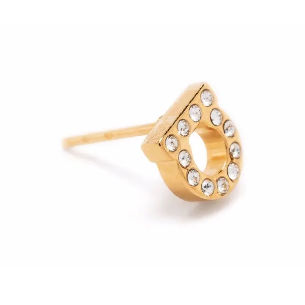 Ferragamo Stud Earrings Women's Gold-1