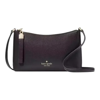 Kate Spade Saffiano Leather Shoulder Bag Crossbody Bag Women's Black