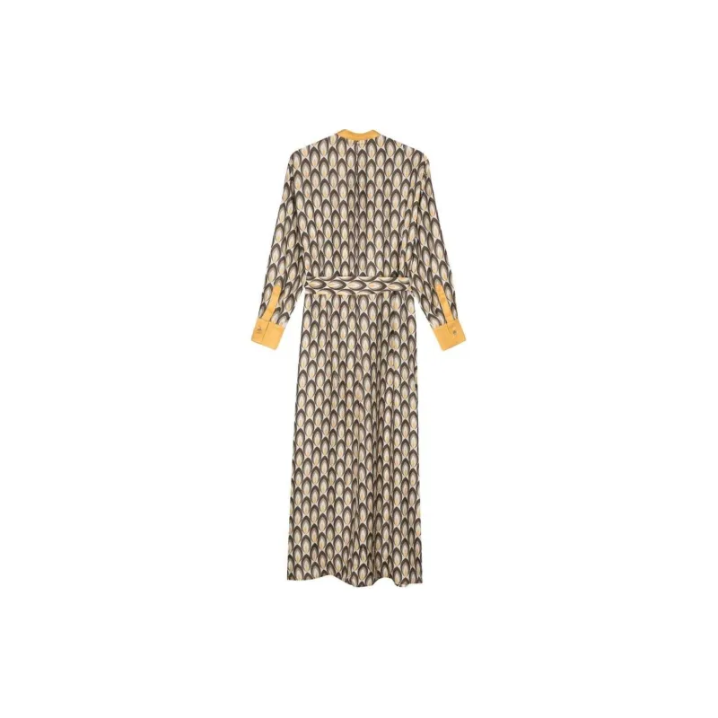 Lorena Antoniazzi Geometric pattern Maxi Silk Dress-1