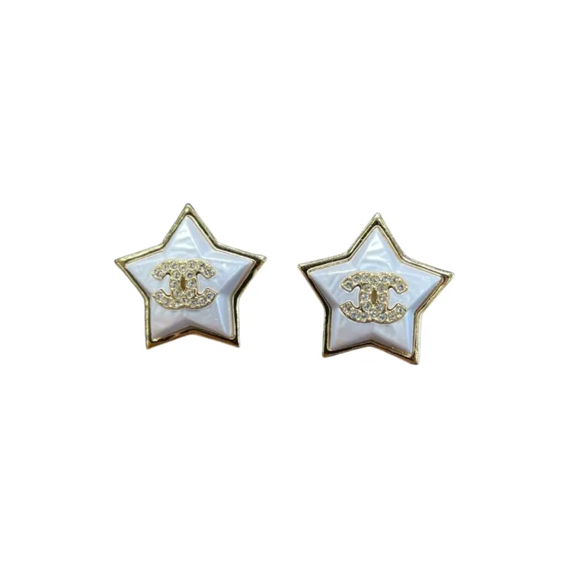 CHANEL CC Stud Earrings Women's-2