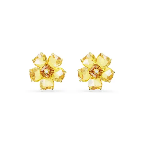 Swarovski Florere Stud Earrings Women's Yellow