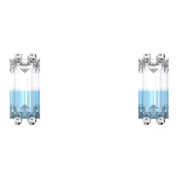 Swarovski Stilla Rhodium Plated Stud Earrings Women's