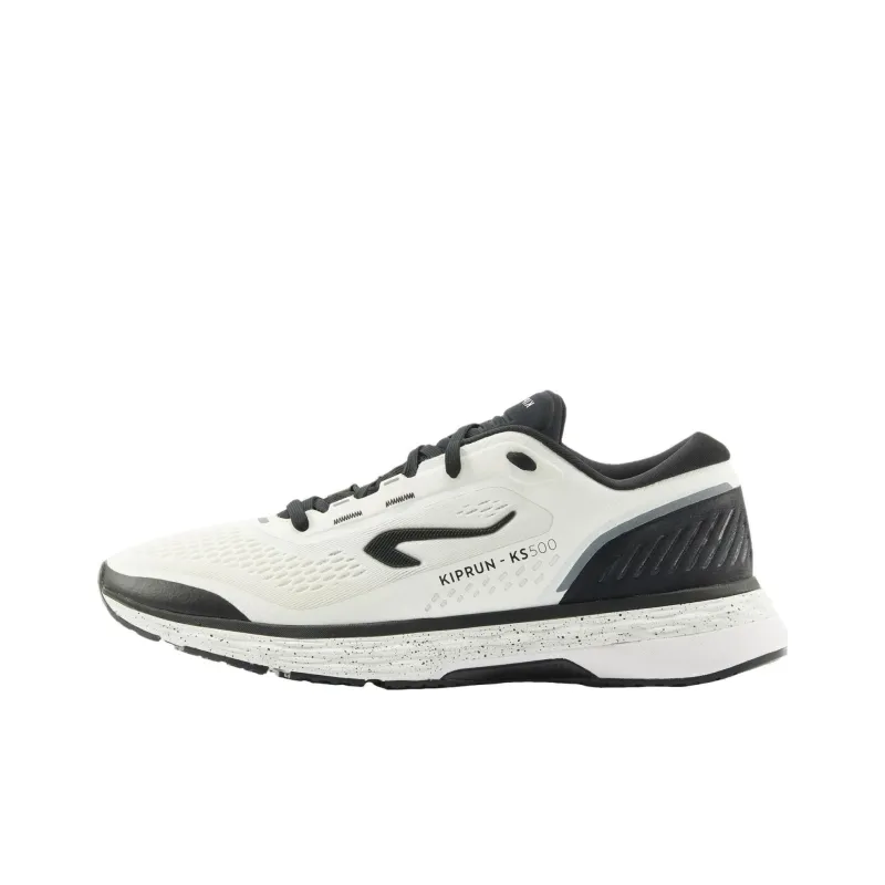 DECATHLON Kiprun KS500 Cushioning Wear-Resistant Low-Top Running Shoes Men's White Black-0