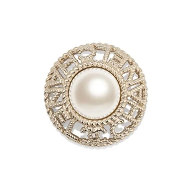 CHANEL 2019 Silver Plated Pearl Push Back Costume Earrings-6