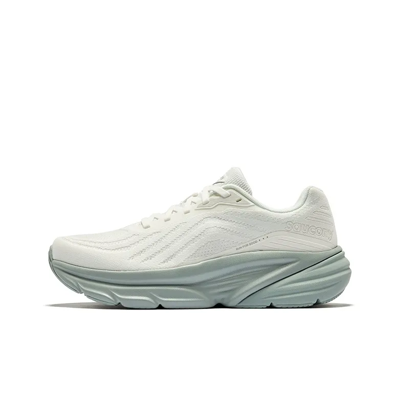 Saucony Cushioned Wear Resistant Breathable Low Top Casual Running Shoes Men's White-0