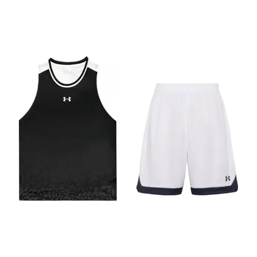 Under Armour Basketball Suits Men Black+White