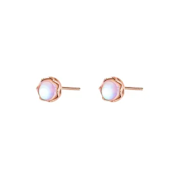 ZWU 999 Fine Silver Stud Earrings Women's