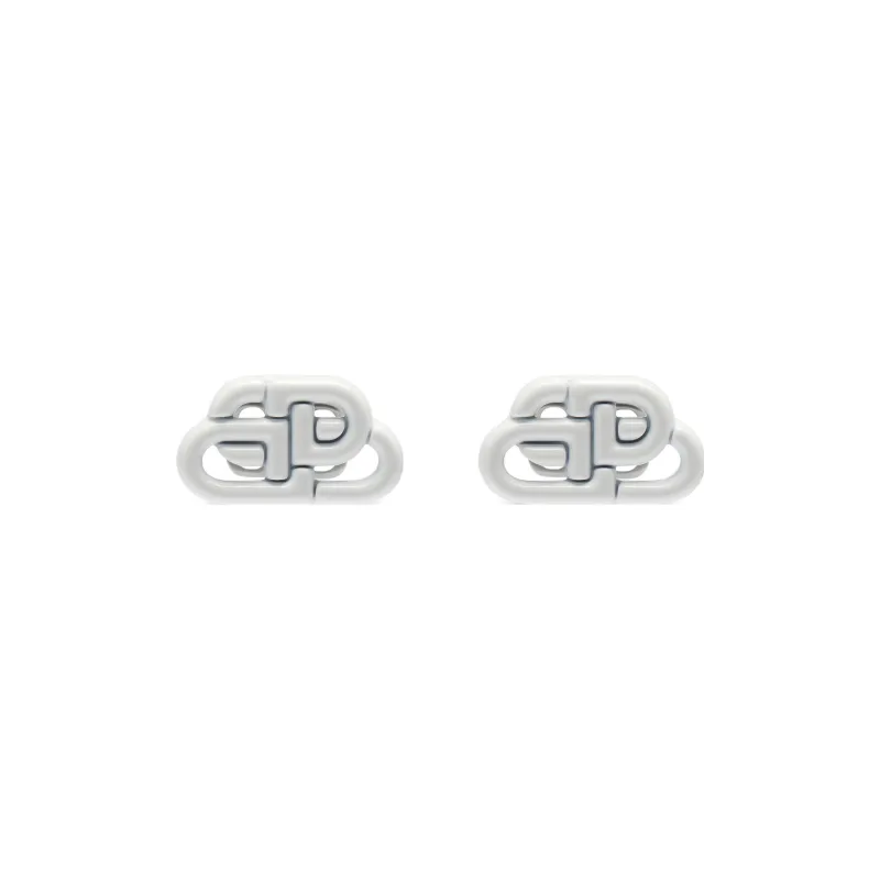 Balenciaga Zinc Alloy Stud Earrings Women's Silver-0